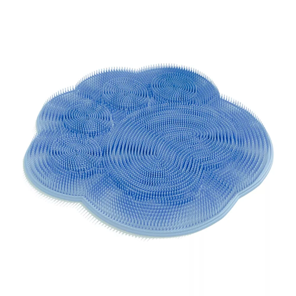 (image for) 30x30cm Silicone Shower Foot Scrubber Back Body Brush Massager Pad Cleaning Bathroom