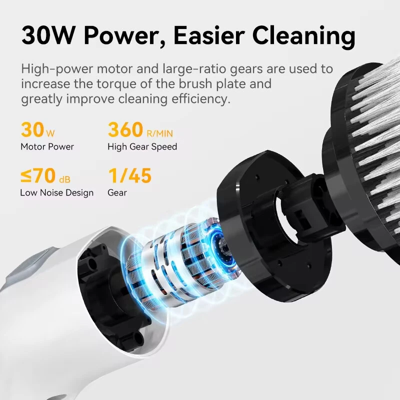 (image for) Cordless Electric Cleaning Brush Cordless Handheld Shower Washer Rotating Cleaner Multi-function Cleaner IP67 Waterproof