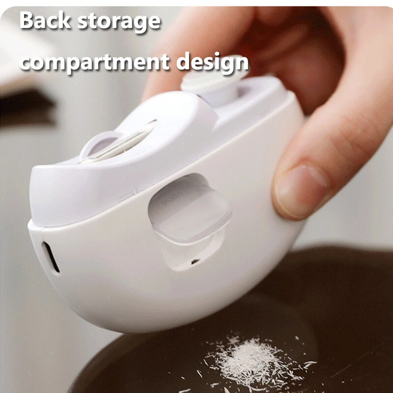 (image for) Electric Nail Clipper 2 in 1 Nail Trimmer and Polisher with Dual Motors Type-C Charging Interface 500mAh Battery Capacity Two Speed Gears Portable Safety Light for Home Use and Travel